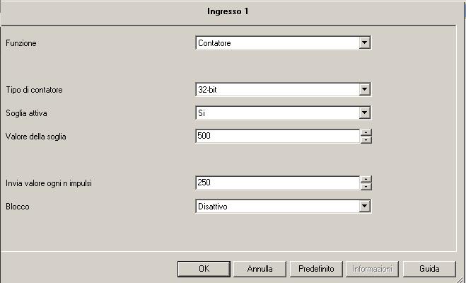 (oppure scenario da 1 bit per i vecchi dispositivi KNX) 1-64 Se attivata la voce "Scenario" di cui sopra con l'opzione "Nessun salvataggio" oppure "Salvataggio 1-2 Se attivato lo scenario da [2] 1