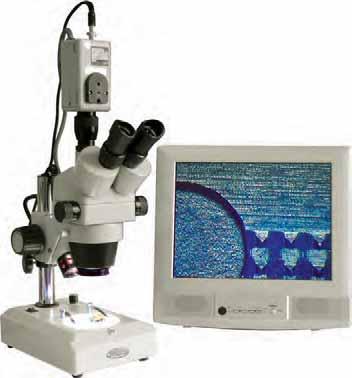 Video microscopio stereoscopico trinoculare zoom Microscopi stereoscopici Codice 4001642V Microscopio trinoculare zoom completo di basamento con sorgente di luce diascopica ed episcopica incorporata