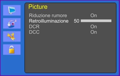 Procedura di regolazione (Impostazioni avanzate) Eseguire il tracking automatico La dimensione O è corretta? No Regolare il controllo CLOCK Sì Eseguire il posizione O Sullo schermo ci sono disturbi?