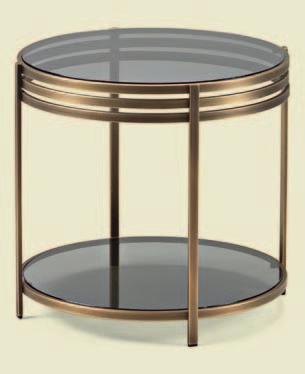 ULA Design Giannella Ventura 2005 Small table, brass finish. Small table, polished steel finish.