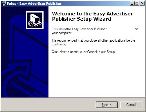 Italiano Easy Advertiser (CRD01/00) INSTALLAZIONE DI EASY ADVERTISER PUBLISHER Importante: Verificare che sia in uso la piattaforma operativa Microsoft Windows XP con Service Pack 2/3 e.