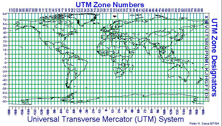 Sistema UTM L origine per la latitudine è 0 per l emisfero N e 10.000.