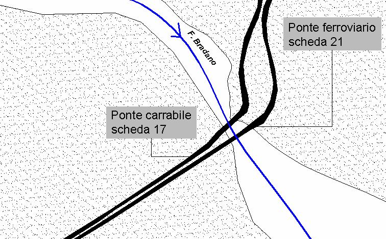 La spalla destra è lontana dal flusso della corrente così come sembrerebbe per la spalla sinistra ma, poiché essa è coperta dalla vegetazione, non si è potuto constatare l assenza di fenomeni erosivi