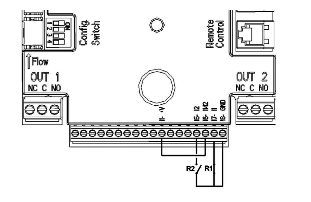 ME /M-GE / ME / M-GE EETTROOME I IE EETTROIE ER IMITI I IROZIOE ell esepio proposto si fa riferiento al collegaento con contatto pulito utilizzando la tensione interna per il pilotaggio degli