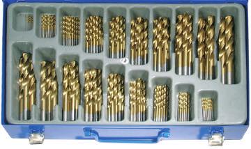 110 69,75 38,00 SET 3 PEZZI FRESE A GRADINI, RIVESTIMENTO AL TITANIO,4-30 MM acciaio HSS