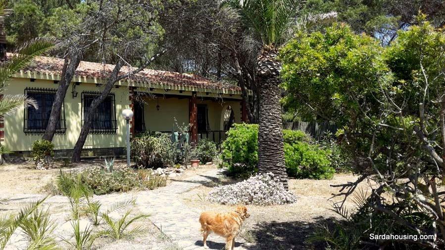 3 Villa Ada S. Margherita Pula: il fronte con il loggiato e il giardino fronte mare S.