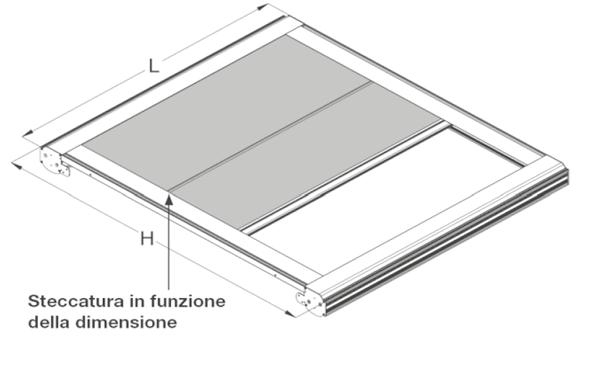 LUCERNAIO A MOTORE DA 83 RULLO A MOLLA 6 cm Bianco / Argento / Avorio USO INTERNO PN 500 RULLO A MOLLA P