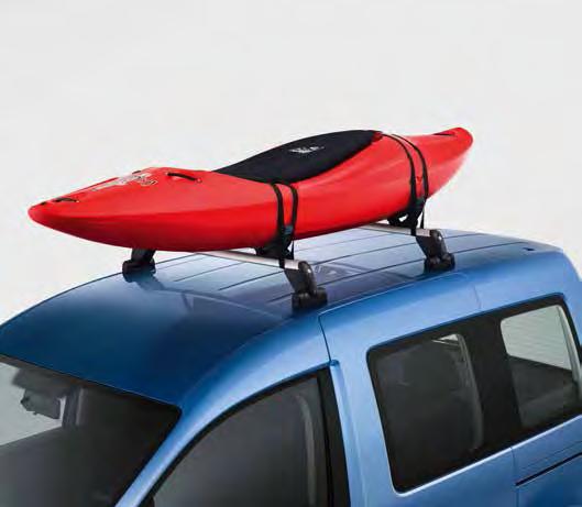 Per tavola da surf con albero in due parti. 02 Portakajak originale Volkswagen Non vacilla né scivola: struttura appositamente studiata per trasportare kayak di max.