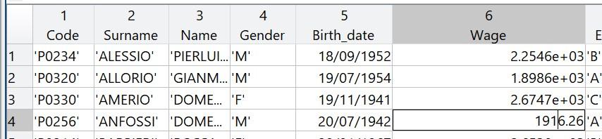 Soluzione La modifica di un valore all interno di una table può essere fatto direttamente dentro aprendo la variabile nell editor delle variabili L istruzione da codice è la seguente Ycor.