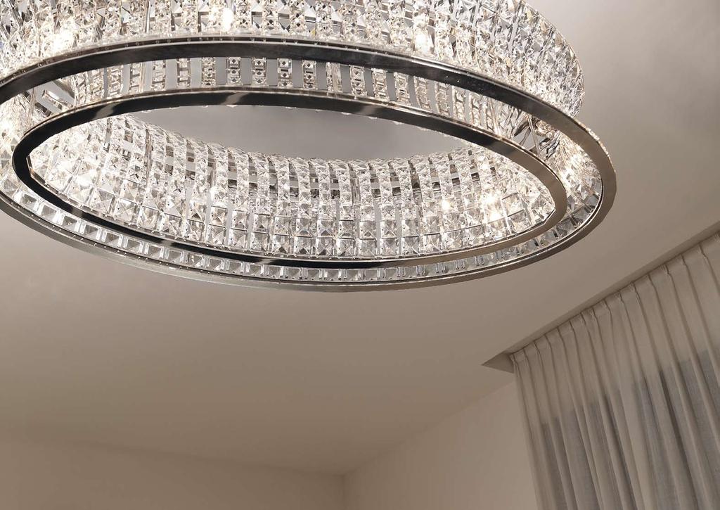 ring Sospensione Hanging ceiling lamp SO P: L/W 92 H 47 P/D 21 cm G9 8 x 60W 055.314.