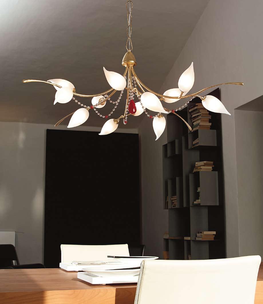 400 gioiello Sospensione Hanging ceiling lamp S 12: Ø 90 H 90 cm G9 max 12