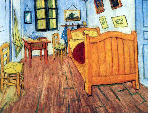 Van Gogh La camera del pittore nella casa gialla ad Arles Vincent Van Gogh è il pittore maledetto che identifica completamente la sua arte con la sua vita, vivendo l'una e l'altra con