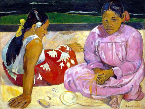 Paul Gauguin (Parigi, 1848 Hiva Oa, 1903) Nel nuovo stile di Gauguin il cloisonnisme o sintetismo il colore si chiude in zone, così che la scena si presenta in superficie e si annulla ogni rapporto