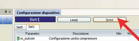 5 Modifica di un paramero Posizionarsi con il cursore in corrispondenza della colonna Scrio e fare doppio click: digiare il nuovo valore. Fig. 10.