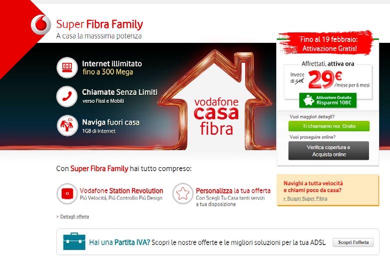 Vodafone Alla fine dello scorso anno, Vodafone ha scosso il settore dell accesso a banda larga con l annuncio dei primi servizi a 300 megabit al secondo offerti sul territorio italiano.