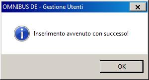 il pulsante OK, si veda la Figura 17, si conclude l