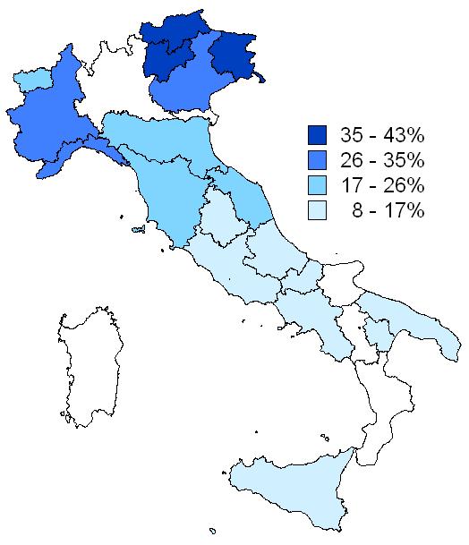 Tra le ASL partecipanti al sistema PASSI a livello nazionale, la percentuale di persone che si stima utilizzare i diversi dispositivi di sicurezza è risultata inferiore al dato regionale: 92% per il