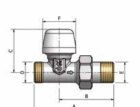 VALVOLE TERMOSTATIZZABILI SQUADRA/DRITTE ATTACCO RAME CON PREREGOLAZIONE VALVOLE E DETENTORI A SQUADRA ATTACCO RAME/MULTISTRATO made in Italy 1PAVTQ10C Valvola termostatizzabile squadra con