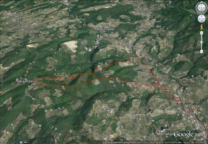 PERCORSO DI GARA - MTB La frazione ciclistica consiste in un giro unico di 13 km attraverso le vigne del Chianti e il castello di Verazzano, il restante percorso sarà nelle strade intorno Greve,