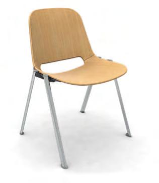 S300 Il design evidenzia l essenzialità delle linee di questa sedia per collettività, disponibile in plastica e in legno. Comoda e versatile, è impilabile e ricca di accessori.