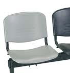 ISO NE 82 63 47 7 (per sedia) 02 70 x 51 x h.100 0,36 (per sedia) Sedia conferenza o attesa in polipropilene con braccioli Polypropylene conference or waiting room chair with armrests 52 CAT.