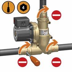 Manutenzione / Modifica taratura Per rimuovere il sensore termostatico di regolazione per manutenzione o cambio della taratura, procedere come segue prestando attenzione