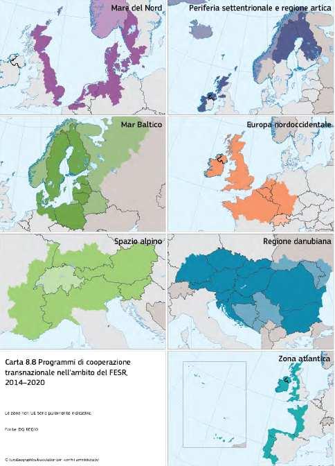 Programmi di cooperazione transnazionale 2014/2020 (1) fonte: DG REGIO