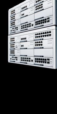 Un cabinet di OfficeServ 7400 occupa 5 unità di un rack: oltre ai cabinet hardware il sistema supporta ulteriori 2 cabinet virtuali, per gestire a