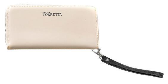 Codice HT7220 Pochette-portafoglio realizzata in materiale soft touch PVC con chiusura zip e laccetto da polso.