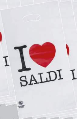 collezione I love saldi Shopper in plastica semitrasparente con