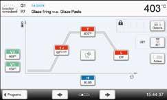 Funzione glasura Oltre ai consueti parametri programma per i programmi di glasura Ivoclar Vivadent è disponibile anche una funzione di glasura.