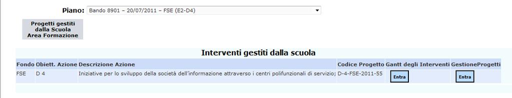 it/web/istruzione/pon, cliccando sul link Gestione degli Interventi, digitando l'utenza nominale istituzionale utilizzata per accedere ai servizi informatici del MIUR e selezionando il profilo utente