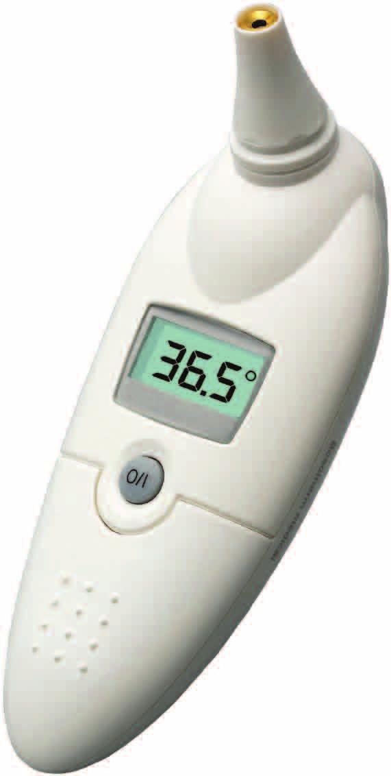 Termometri BOSOTHERM MEDICAL Termometro digitale auricolare a raggi infrarossi per la misura in ambito domiciliare e medico ospedaliero, per adulti, bambini e neonati design moderno e funzionale