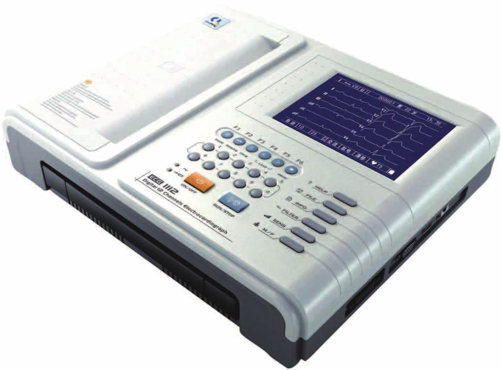 Elettrocardiografo a dodici canali ECG-1112 Elettrocardiografo digitale a 12 canali interpretativo elettrocardiografo digitale a 12 canali leggero e portatile visualizzazione 12 derivazioni su