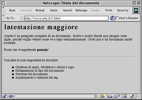 Il risultato su Netscape A