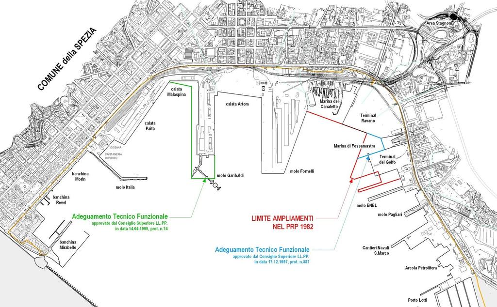 Il Porto della Spezia: Adeguamento Tecnico Funzionale: progetto di ristrutturazione ed ampliamento del molo Garibaldi (primo bacino).