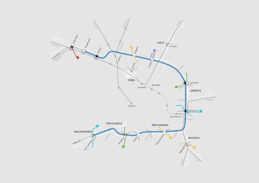 Circle Line Stazioni esistenti Stazioni nuove Stazioni rifunzionalizzate Stazioni proposte dal PUMS del Linee