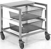 carrello per taglio pane 770 x 700 x 775 801 341 1027 906 520 carrello per sacchi sottovuoto 850 x 600 x