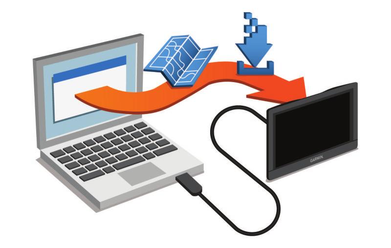 È possibile aggiornare le mappe e il software collegando il dispositivo a una rete Wi Fi che consente l'accesso a Internet.