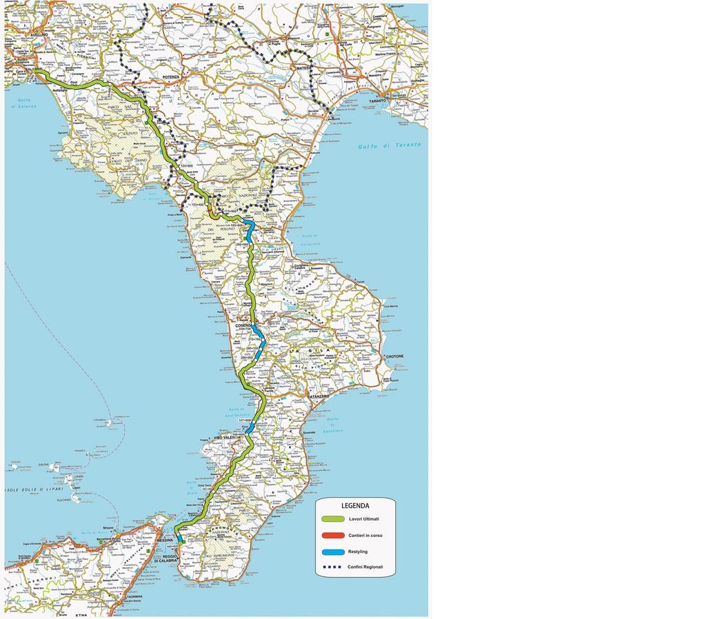 Piano manutenzione tratte interessate 58 km di autostrada sono sottoposti a manutenzione 21 Km 21 Km 26 Km 11 Km Morano Calabro Firmo dal km 185+000 al km 206+500 Cosenza Altilia dal km 259+700 al km