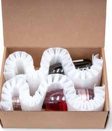 Food & beverage Adattabilità: Mondaplen Any Shape Box: è la scatola con imbottitura avvolgente, pratica e pronta all uso. Basta immergere i prodotti nelle strisce di Mondaplen.