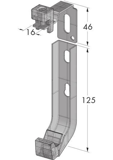 DOPPIO 60410100 Kit con 2 mensole a