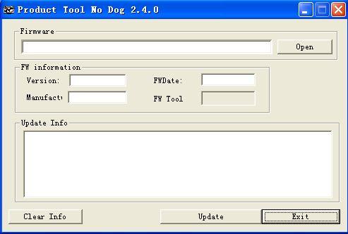 Quindi cliccare Apri e selezionare il file Firmware.rfw sul CD (l Interfaccia è come segue). 3.