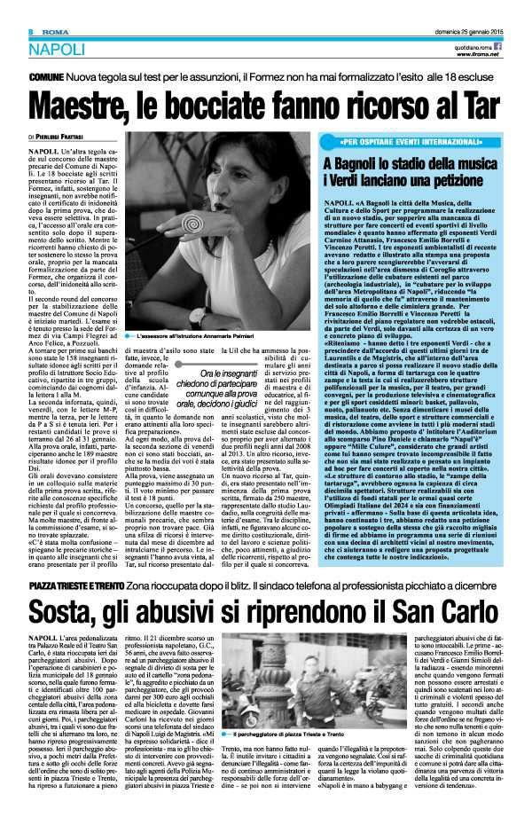 Pagina 8 Il Roma A Bagnoli lo stadio della musica i Verdi lanciano una petizione NAPOLI.