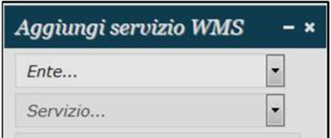 Figura 22 - Maschera Aggiungi servizio WMS Se il servizio web che si vuole