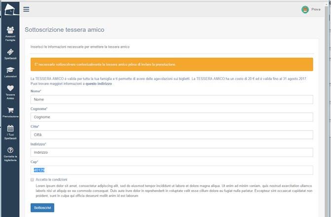 Controlla le nostre convenzioni sul sito e seleziona convenzionato solo se appartieni alle categorie evidenziate. Le eventuali riduzioni verranno applicate solo al proprietario dell Account Famiglia.