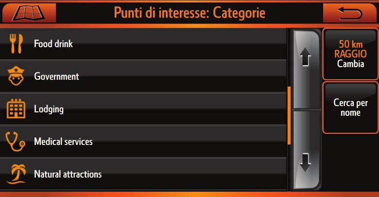 Nella pagina delle informazioni sul punto del cursore, premere il pulsante "Aggiungi ai preferiti". o 1.