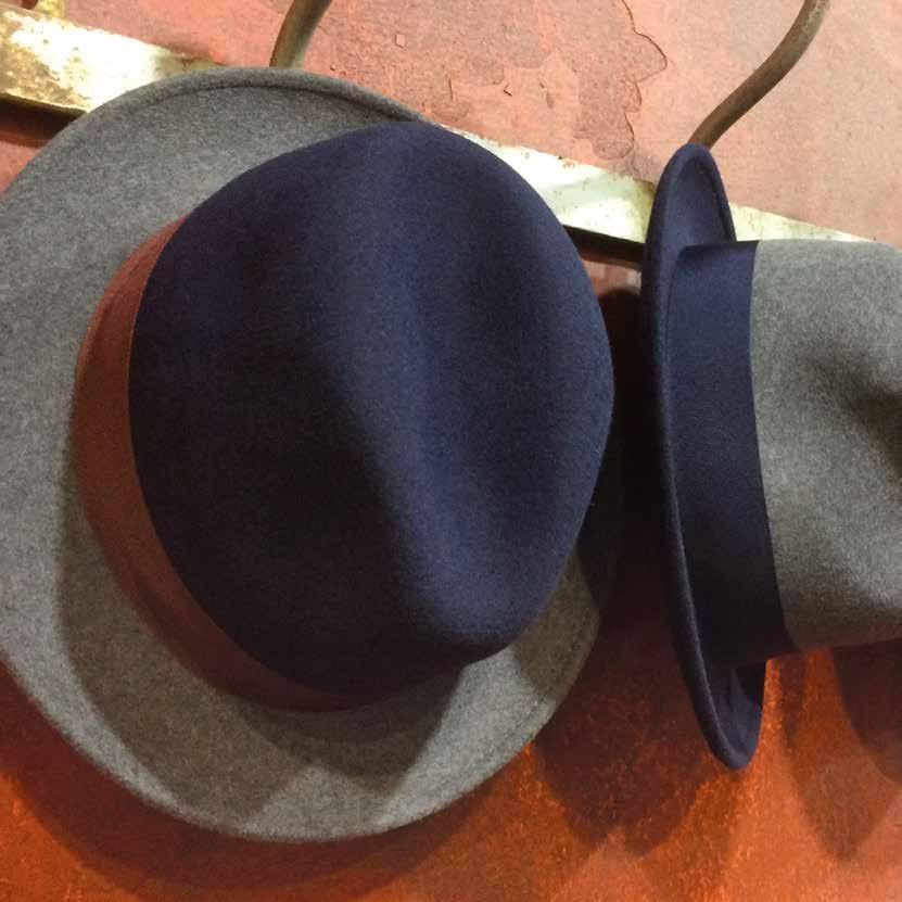 Cool Fedora Bicolor in Feltro di Lana Grigio