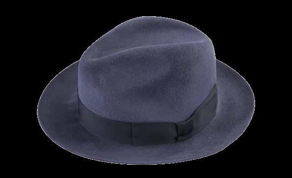 Gray Velour Lapin Fedora Hat