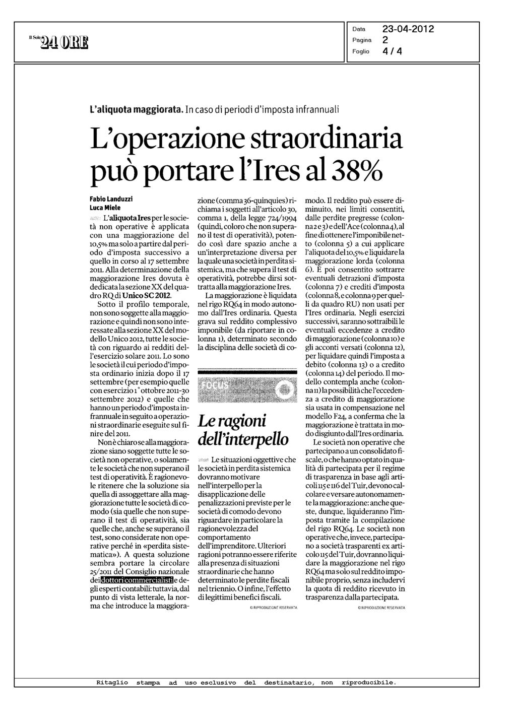 Quotidiano Consiglio Nazionale,